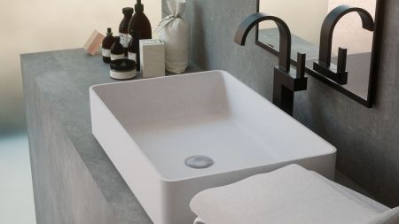 Zenon Volga, накладная раковина прямоугольной формы, 60х37х11,5 см, цвет белый матовый, артикул 4000.000.000.000.09372