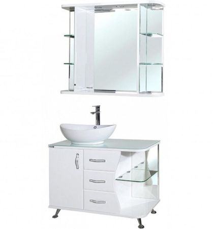 Зеркало Bellezza Рио 90 4613615060015 с подсветкой Белое