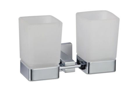 Стакан для ванной комнаты двойной Savol S-06568A, хром, артикул S-06568A