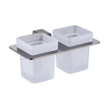 Стакан для ванной комнаты двойной Raglo R301.08.09, графит