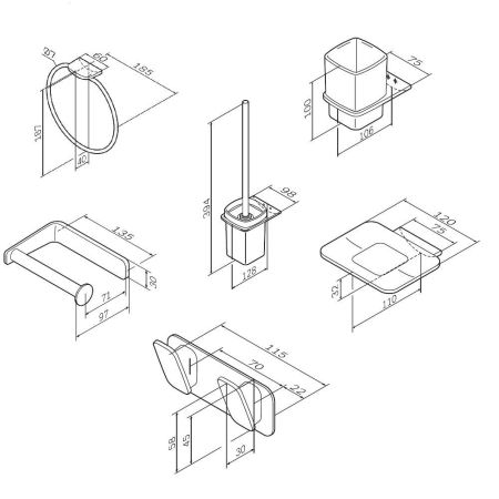 AK50D0906W Inspire V2.0 набор аксессуаров для зоны красоты и туалета, артикул AK50D0906W
