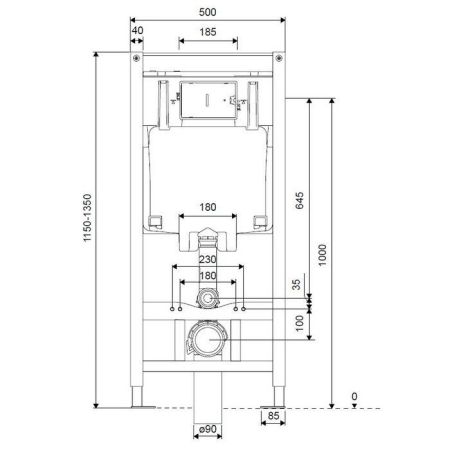 Инсталляция EXCELLENT Shiro для унитаза, артикул INEX.SH2.1110.500