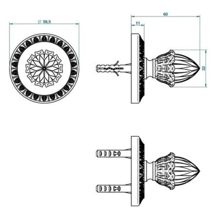 THG MALMAISON METAL Крючок одинарный, цвет полированное золото, артикул U93-F01-517