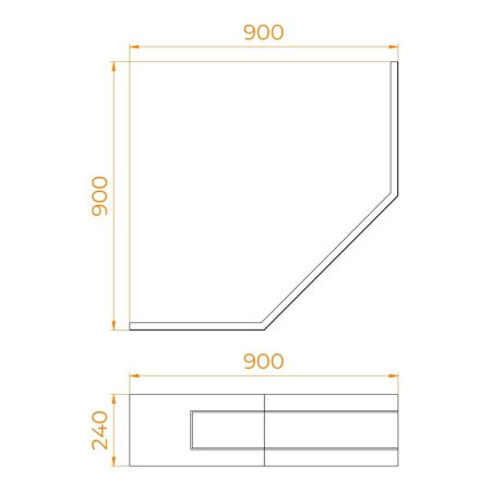 Экран для душевого поддона RGW NT/CL-S (900x900), артикул 16230713-90