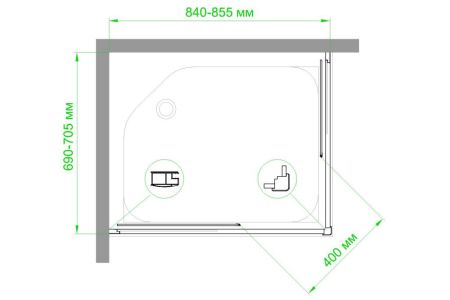 Душевой уголок Royal Bath RB HPD-C 85х70х200 (матовое), артикул RB7085HPD-C