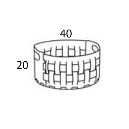 ADJ Круглая корзина для белья, D40xH20 см., цвет: серый/черный, артикул 1020.03/01