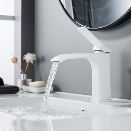 Смеситель для раковины Shevanik S4001C, белый, артикул S4001C