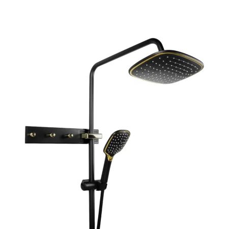 Душевая система Fixsen SLOT FX-9300B, черная+золото, артикул FX-9300B