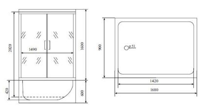 Душевой бокс Timo Lux TL-1506 с гидромассажем, артикул TL-1506