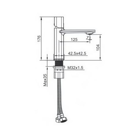 Смеситель для раковины Maretti Lorenza LR32RF842, хром