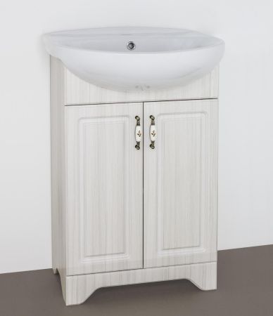 Тумба "Олеандр-2 55" под умывальник Антик 55, Люкс рельеф пастель, артикул ЛС-00000198