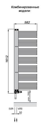 Водяной полотенцесушитель Zehnder Yucca Cover YPR-150-60 Белый правый, артикул YPR-150-60