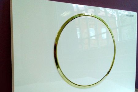 Клавиша смыва Geberit Sigma 10 115.758.KK.5 Белый/золото, артикул 115.758.KK.5