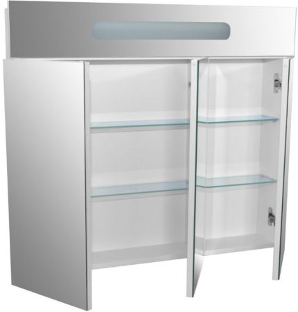 Зеркальный шкаф Cerutti SPA Ломбардия 90 zhlo с подсветкой Белый