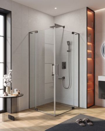 SLIDER-AH-2-70/80-100/110-GRIGIO-BORO Душевой уголок, артикул SLIDER-AH-2-70/80-100/110-GRIGIO-BORO