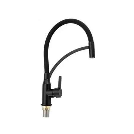 Смеситель для кухни с гибким изливом Shevanik S643H-3, черный