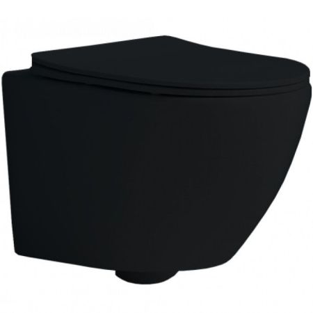 Унитаз Grossman GR-4455BMS подвесной Черный с сиденьем Микролифт, артикул GR-4455BMS