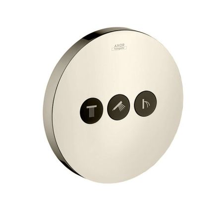 AX ShowerSelect Встраиваемый модуль с 3 запорными клапанами (внешняя часть), цвет: шлифованный никель