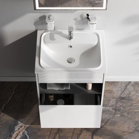 M8FFUX0601WG Func, База с нишей, 1 ящик (pull-out), 60 см, цвет белый глянец, артикул M8FFUX0601WG