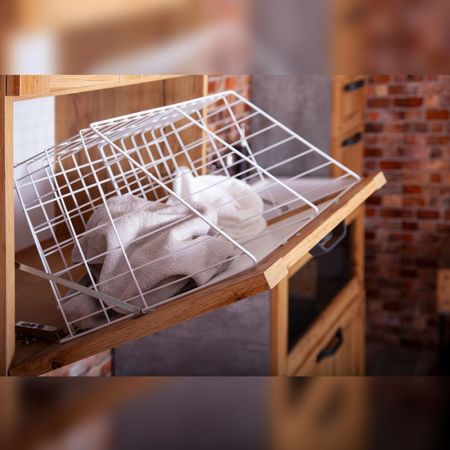 Шкаф навесной Бриклаер ЛОФТ 60 см, установка над стиральной машиной, метрополитен грей, артикул 4627125414466