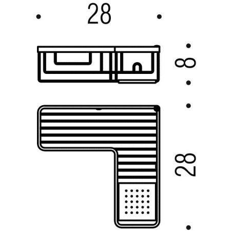 Colombo Angolari Угловая полочка, цвет: хром, артикул B9614.CR