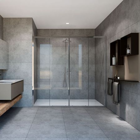 Душевая дверь Garda VDS-1G2170CL, 1700, хром, стекло прозрачное, артикул VDS-1G2170CL