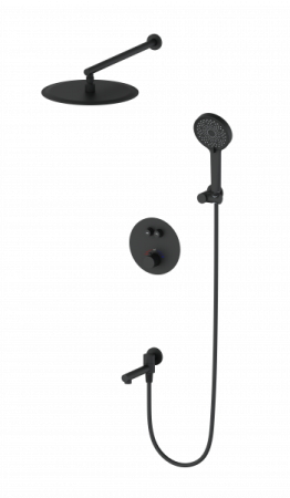 Душевая система с термостатом встраиваемая WONZON & WOGHAND STICK, Черный матовый (WW-88929010-MB) Душевая система с термостатом встраиваемая WONZON & WOGHAND STICK, Черный матовый (WW-88929010-MB)