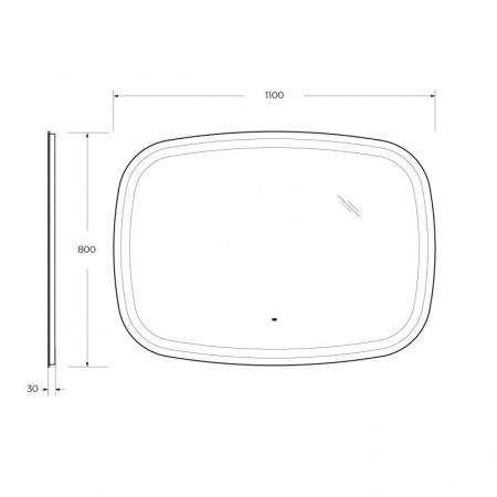 Зеркало MOLVENO CEZARES с контурной подсветкой и датчиком движения, артикул CZR-SPC-MOLVENO-1400-800-MOV