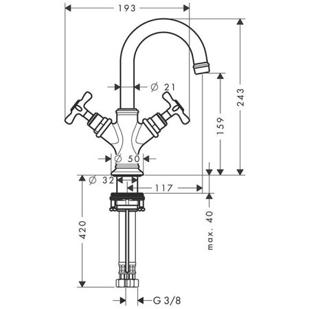 AX Montreux Смеситель для раковины , цвет шлифованная медь, артикул 16505950