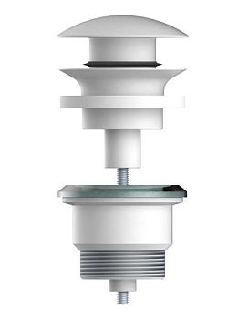 AQG, универсальный донный клапан click-clack, цвет белый матовый