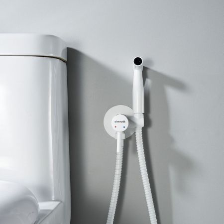 Гигиенический душ со смесителем Shevanik S147C, белый