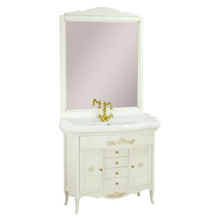 BELLA Зеркало прямоугольное 96xH114x3 см, цвет: AVORIO, артикул 25950