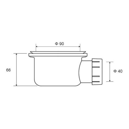 Сифон для поддона EXCELLENT Zero без крышки (хром), артикул INEX.1616.90