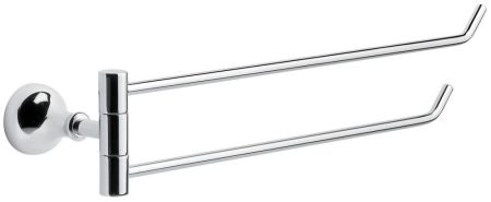 Поворотный полотенцедержатель. 2-х уровневый DC014, цвет хром, артикул DC014CR