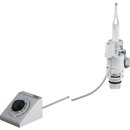 Клавиша смыва Alcaplast MPO13 пневматическая Хром Белая, артикул MPO13