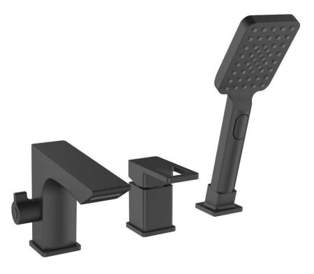 Смеситель Vela для ванны на 3 отверстия, черный, артикул: PB 355B, артикул PB 355B