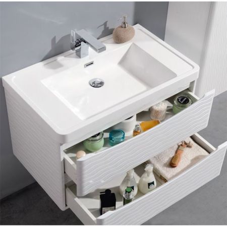 Тумба под раковину BelBagno Ancona-N 100 ANCONA-N-1000-2C-SO-WO подвесная Rovere bianco, артикул ANCONA-N-1000-2C-SO-WO