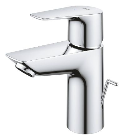 Смеситель для раковины GROHE BauEdge с рычажным донным клапаном, размер S, хром (23559001)