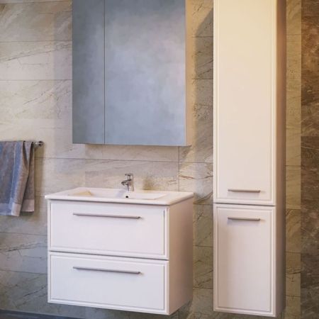 Зеркальный шкаф Raval Quadro 75 Белый, артикул Qua.03.75/W