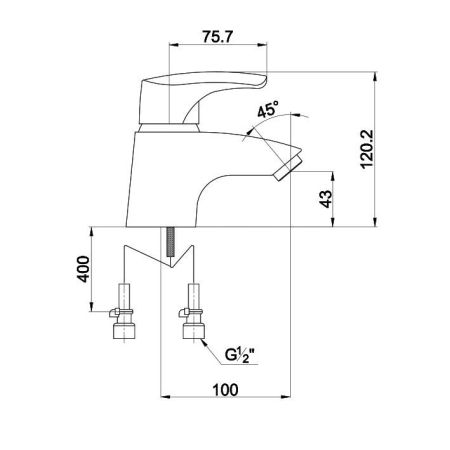 Смеситель для раковины Timo Uta 0091F chrome, артикул 0091F chrome
