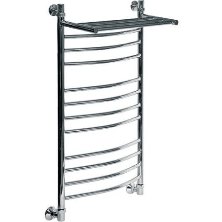 Водяной полотенцесушитель Ника Arc ЛД/ВП (г2) 100x40 с полкой Хром, артикул ЛД/ВП (г2) 100x40