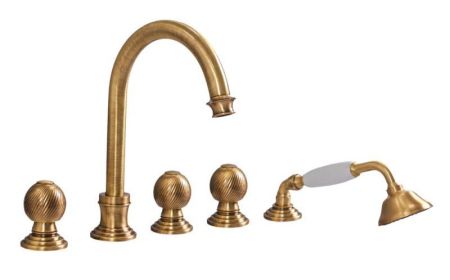 Смеситель на борт ванны с ручным  душем CEZARES APHRODITE-BVD, артикул APHRODITE-BVD-03/24-M