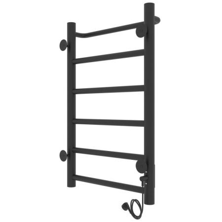 Полотенцесушитель электро "Прайм ЧКЧ П6 400*600", черный матовый, левый