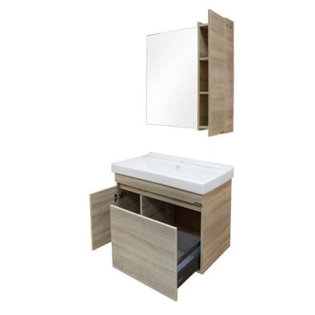 Зеркало со шкафом Comforty Тромсе 80 4142222 Дуб сонома, артикул 4142222