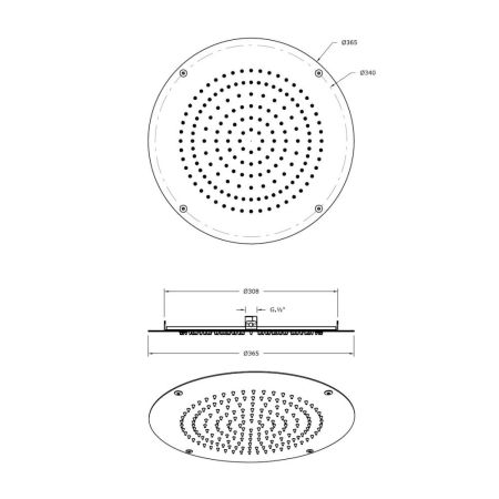 Верхний душ Graffio KINGS KI011NEO, черный, артикул KI011NEO