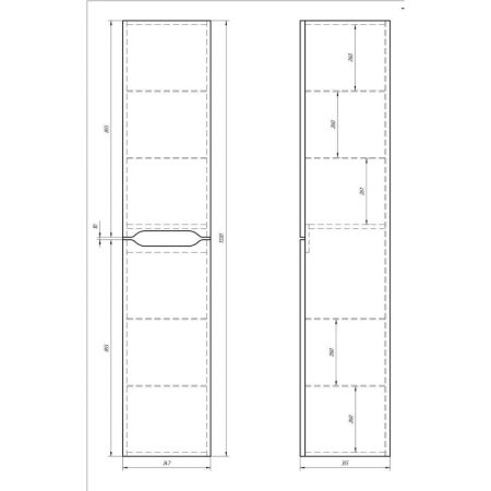 Пенал Dreja QL 35 см, белый, артикул 99.0009