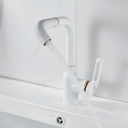 Смеситель для раковины Raffine F201C, белый