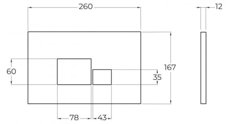 Кнопка смыва BelBagno BB070, артикул BB070CR.MAT