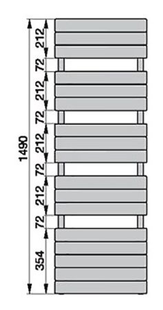 Водяной полотенцесушитель Zehnder Nova Spa NOU-150-050 Белый, артикул NOU-150-050