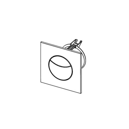 TECEflushpoint, Панель смыва, 2 клавиши, квадратная хром матовый, артикул 9240980